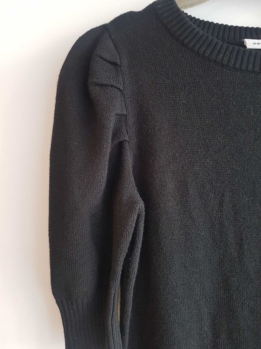 Nowość 2025:) sweterkowa sukieneczka  bufiaste rękawki Name it roz 128