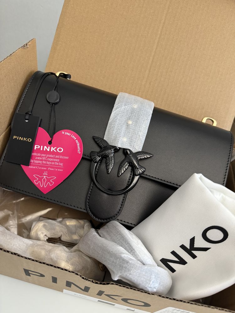 Пінко сумка шкіра нова pinko mini icon maxy сумочка чорна оригінал