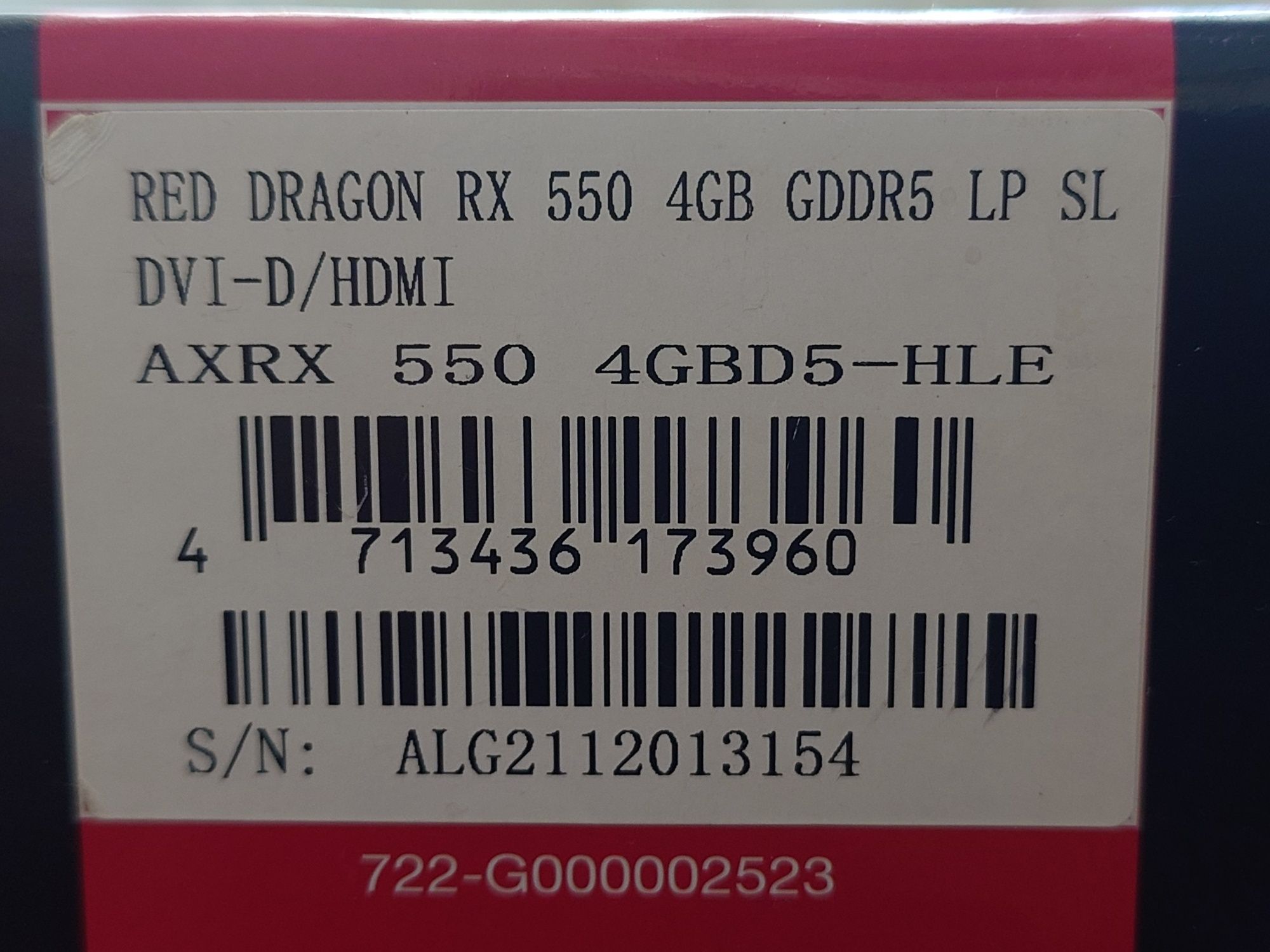 Продам відеокарту Radeon RX550 LP 4GB DDR5