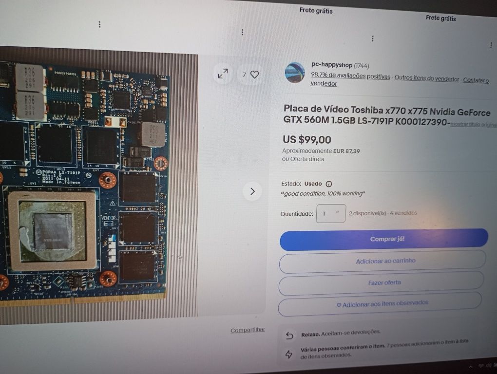 GTX 560m por testar