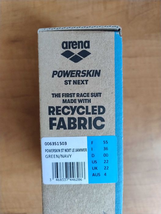 Skóra pływacka Arena Power Skin Next ST  Rozmiar UK 22   Zielona
