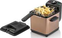 Bestron mini frytkownica 1,5l kolor miedziany 1000w stal nierdzewna