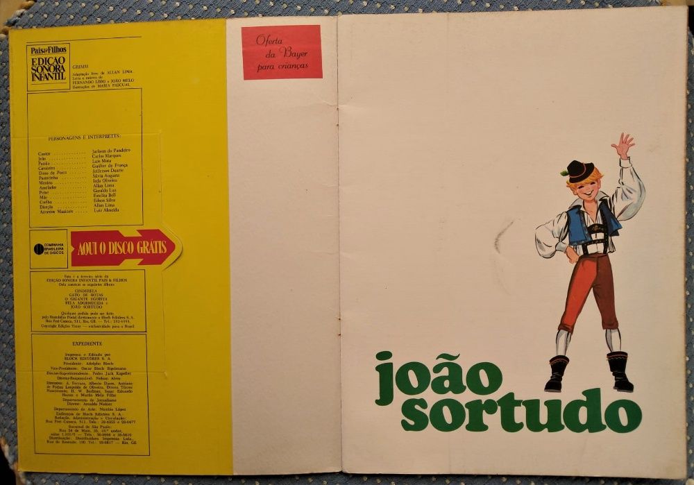 Livro 26x35cm "João Sortudo" Pais & Filhos - Ótimo Estado!