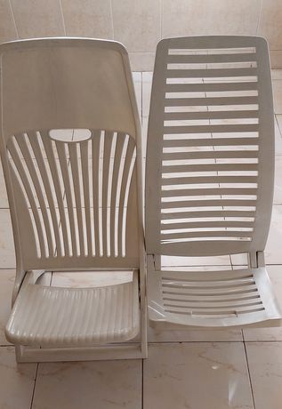 Cadeiras de praia em acrílico dobráveis