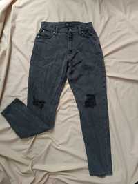 Szare Jeansy River Island Jeansy XS