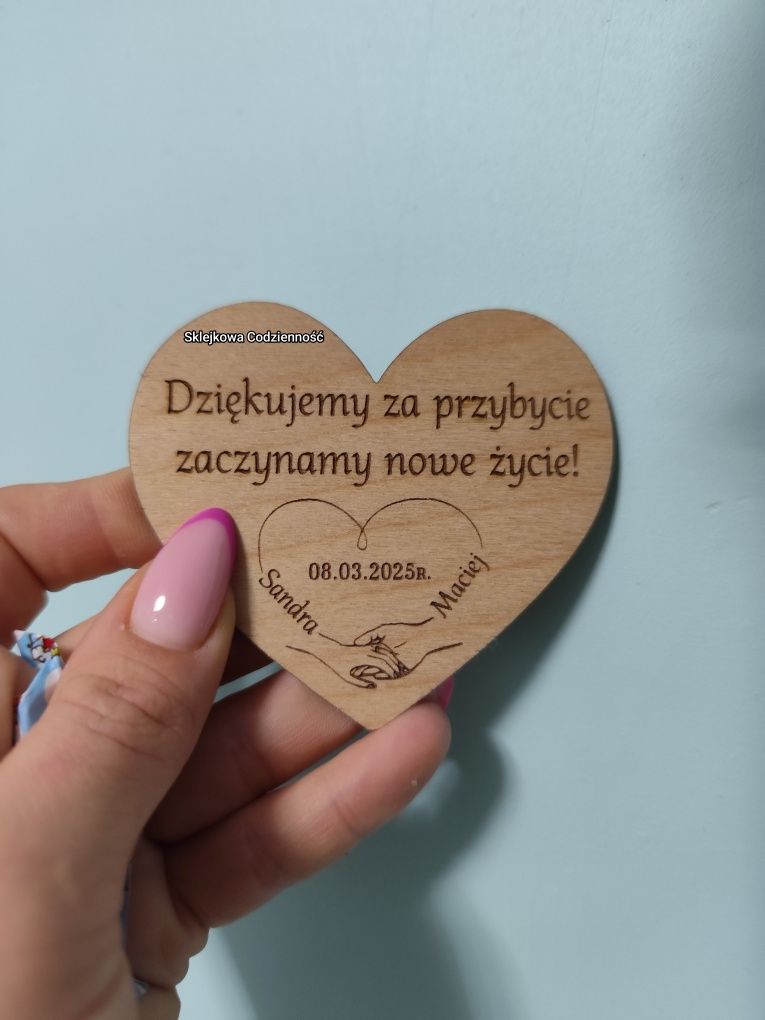 Podziękowanie na ślub wesele dla gości