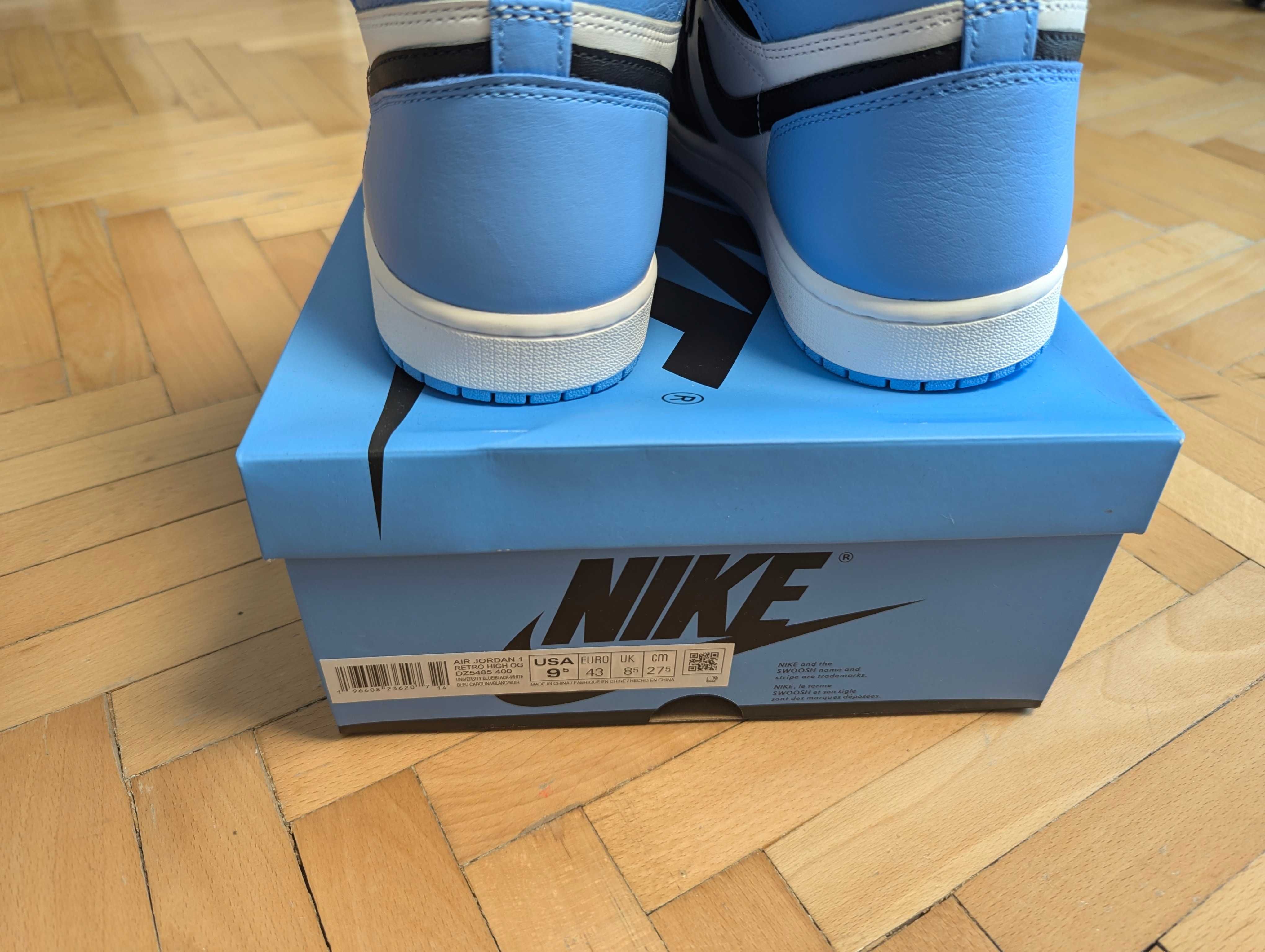 Jordan Retro 1 UNC Toe University Blue NEW 43