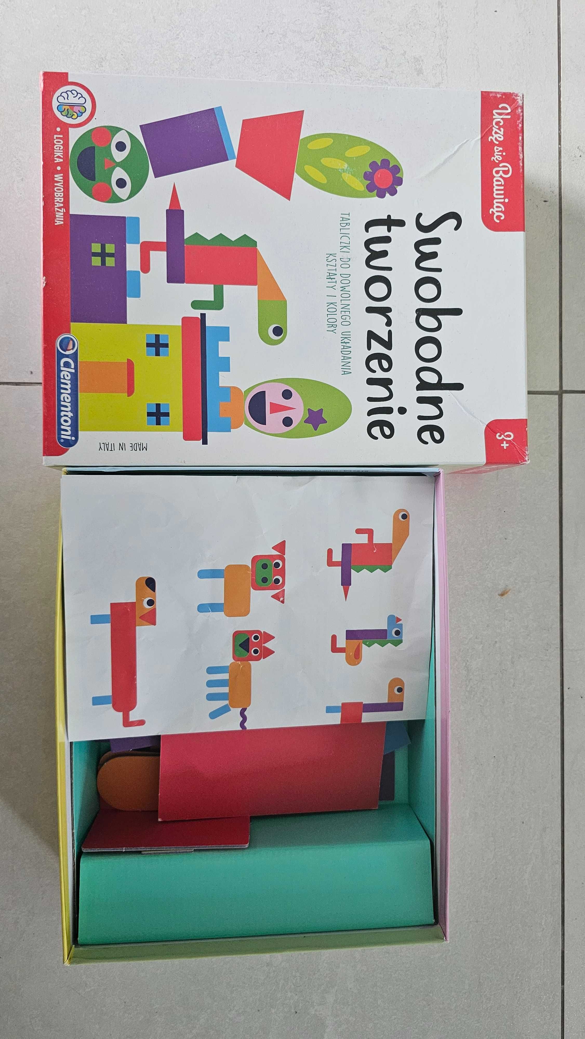 Zestaw układanek dla dziecka, zegar, tablica magn, swobodne tworzenie