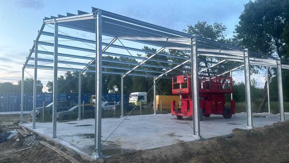 12x16 modułowa konstrukcja hali magazyn garaż obora wiata budynek