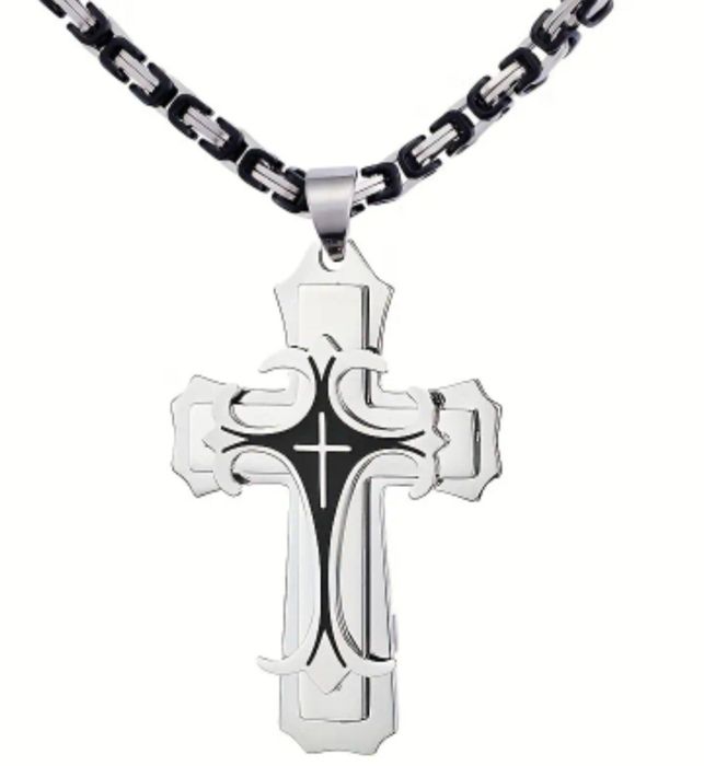 Стильний чоловічий багатошаровий кулон на шию