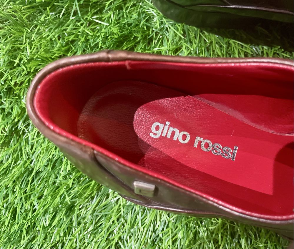Gino Rossi – nowe damskie półbuty skórzane, brązowe, rozmiar 37