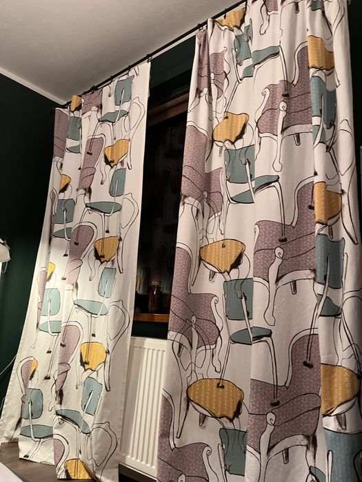 Bawelniane zaslonki ikea 2 sztuki 1,5 x 2,4