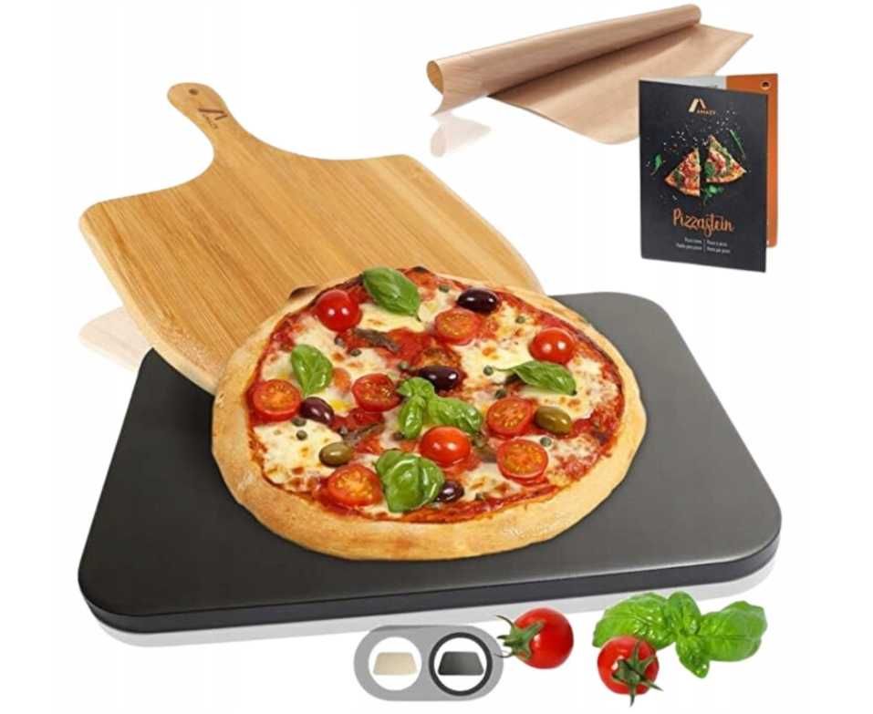 Kamień Naturalny Do Pizzy I  Łopatka Bambusowa Pizza Do Chleba Bułek