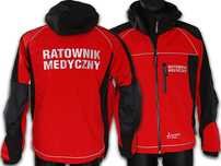 Kurtka ratownicza Softshell North-Wind Reflight czerwona z odblaskowym