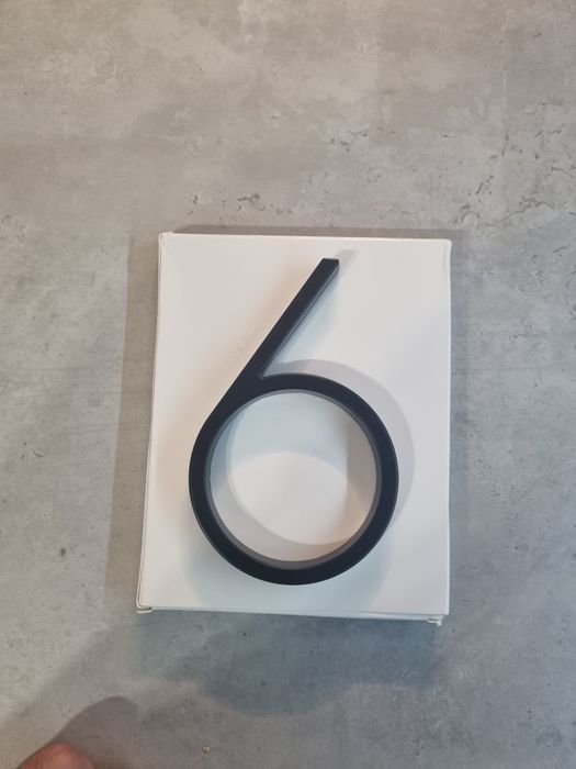 Numer domu 3D cyfra 6 stop cynku i zestaw montażowy