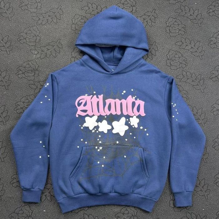 Худак sp5der Atlanta Pink Pank P*ank Панк Атланта Балахон Худі