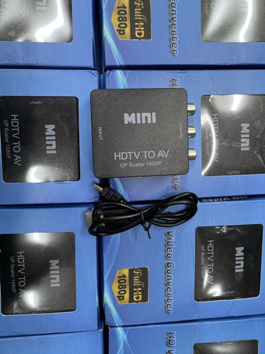 Конвертер HDMI на AV RCA тюльпан перехідник адаптер 1080p