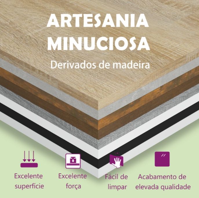 Mesa de cabeceira preto brilhante