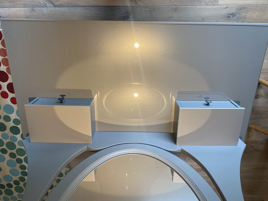 Toaletka Ikea Hemnes szara z taboretem