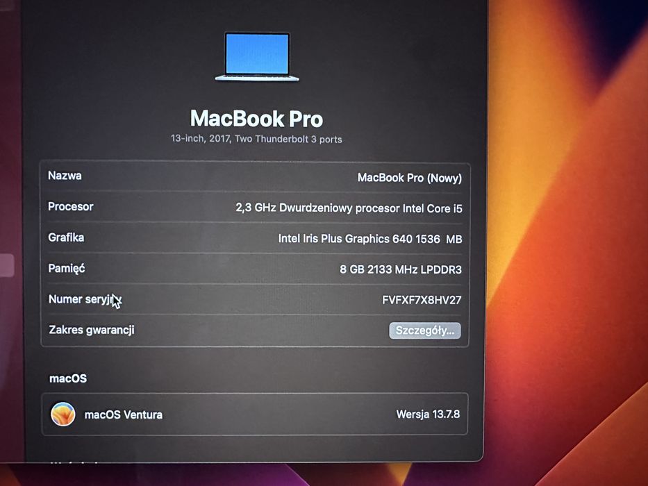 Macbook Pro 13 2017