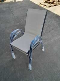 Nowe krzesła ogrodowe 4 sztuki beżowe