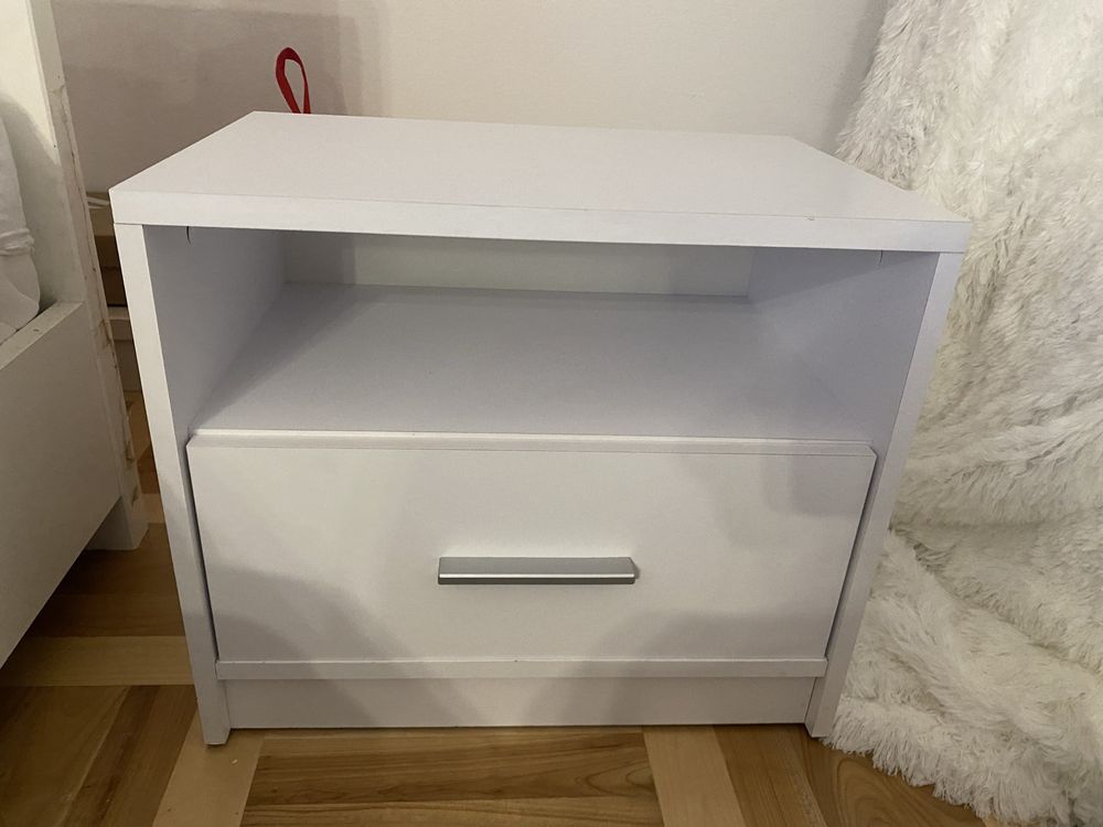 2 szafki nocne Nepo Plus 49 cm z szufladą biała