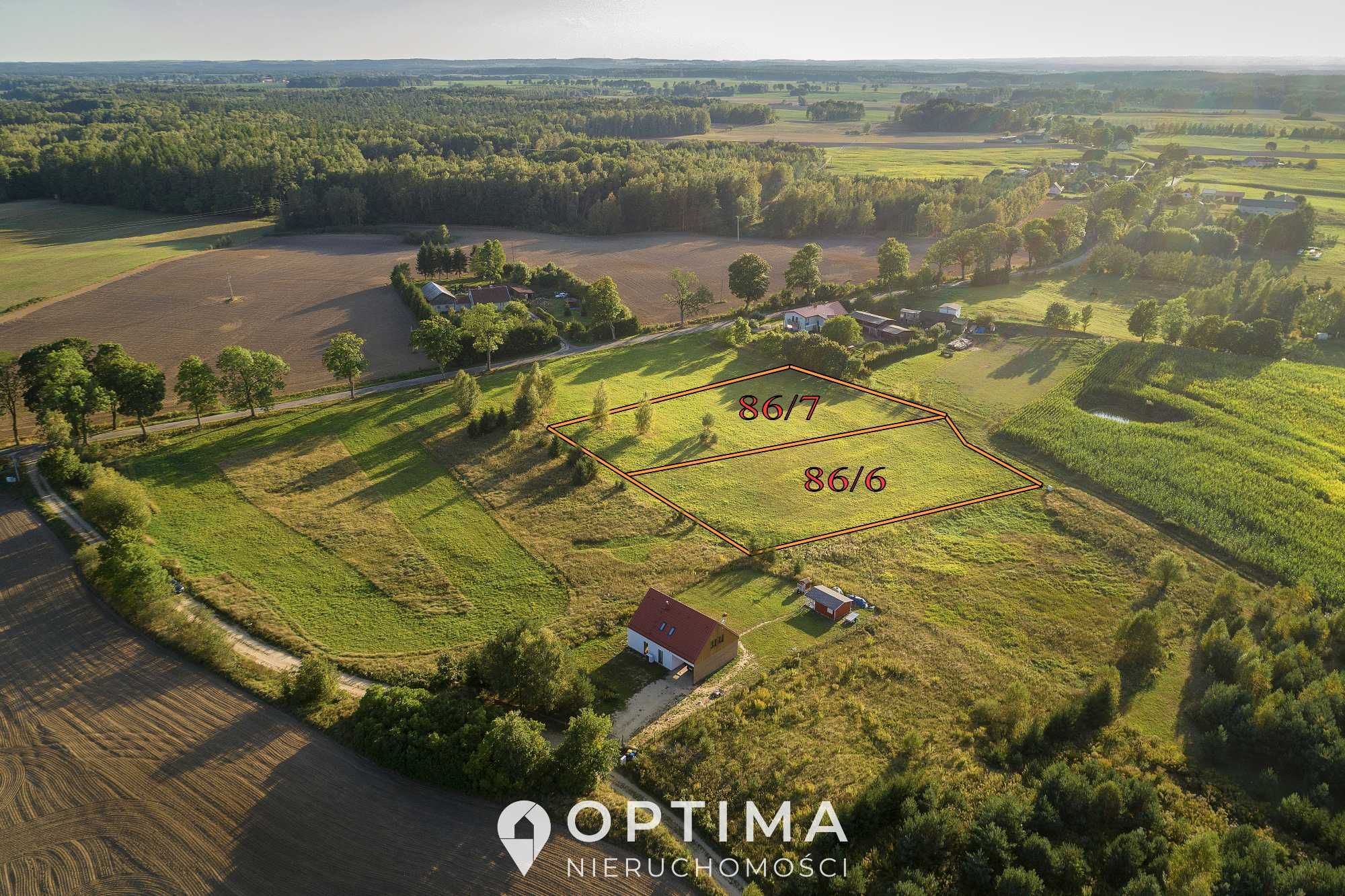 Gaj gm. Olsztynek - działka z WZ w spokojnej okolicy