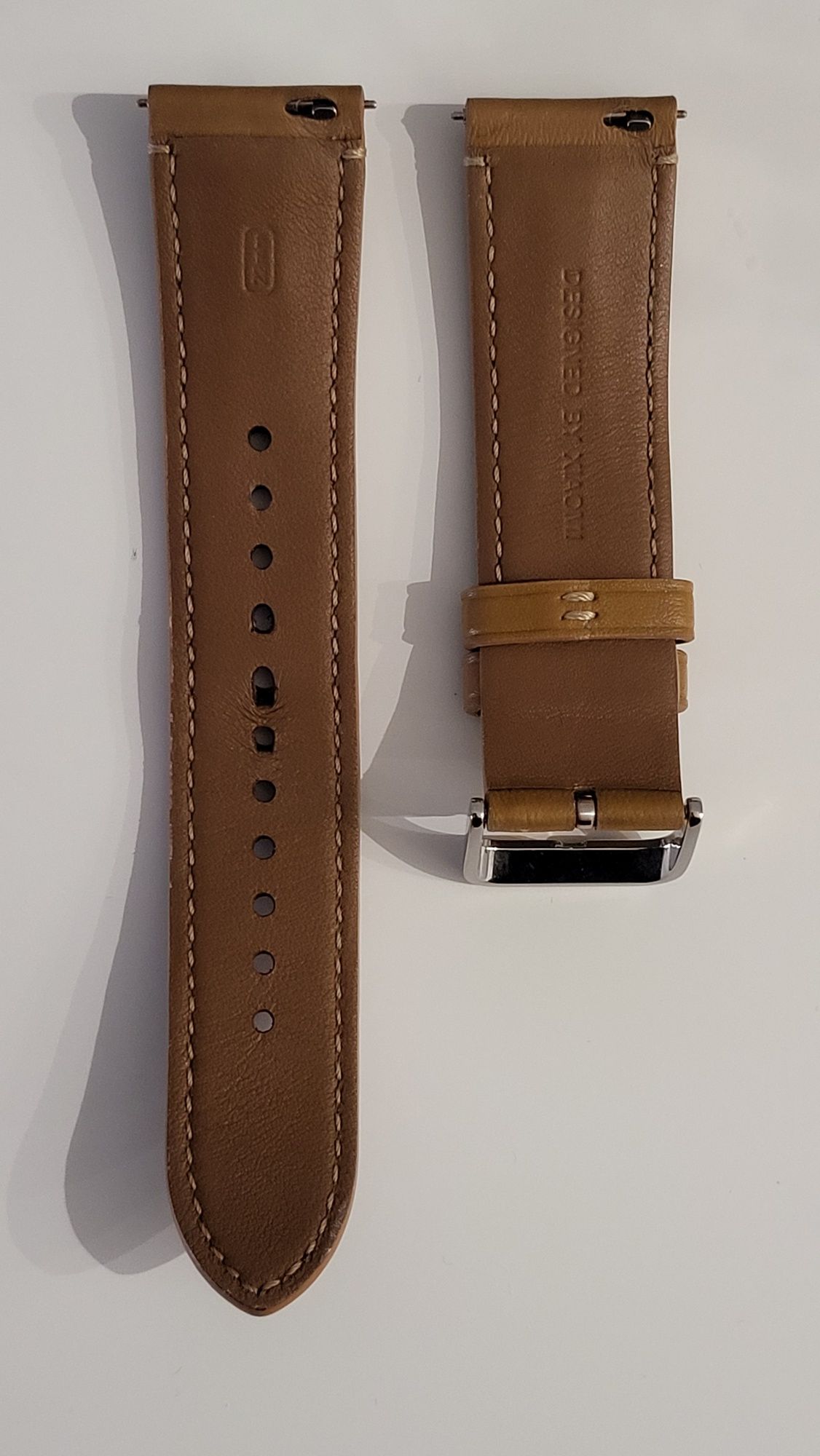 Pasek do zegarka Xiaomi męski 22mm kolor brązowy stan bardzo dobry