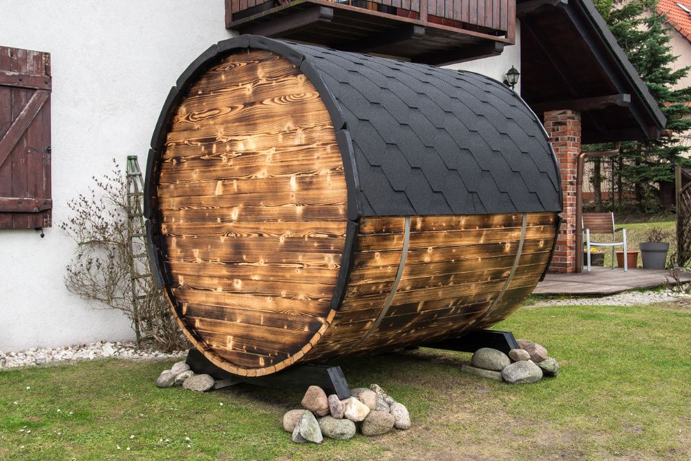 Sauna Ogrodowa Drewniana Beczka 200cm Ruska Bania, Balia, Sauna Fińska