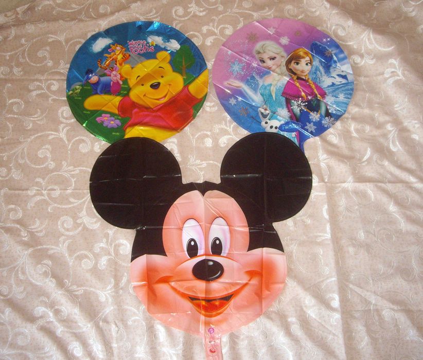 Шарики из фольги-Эльза, Микки, Винни