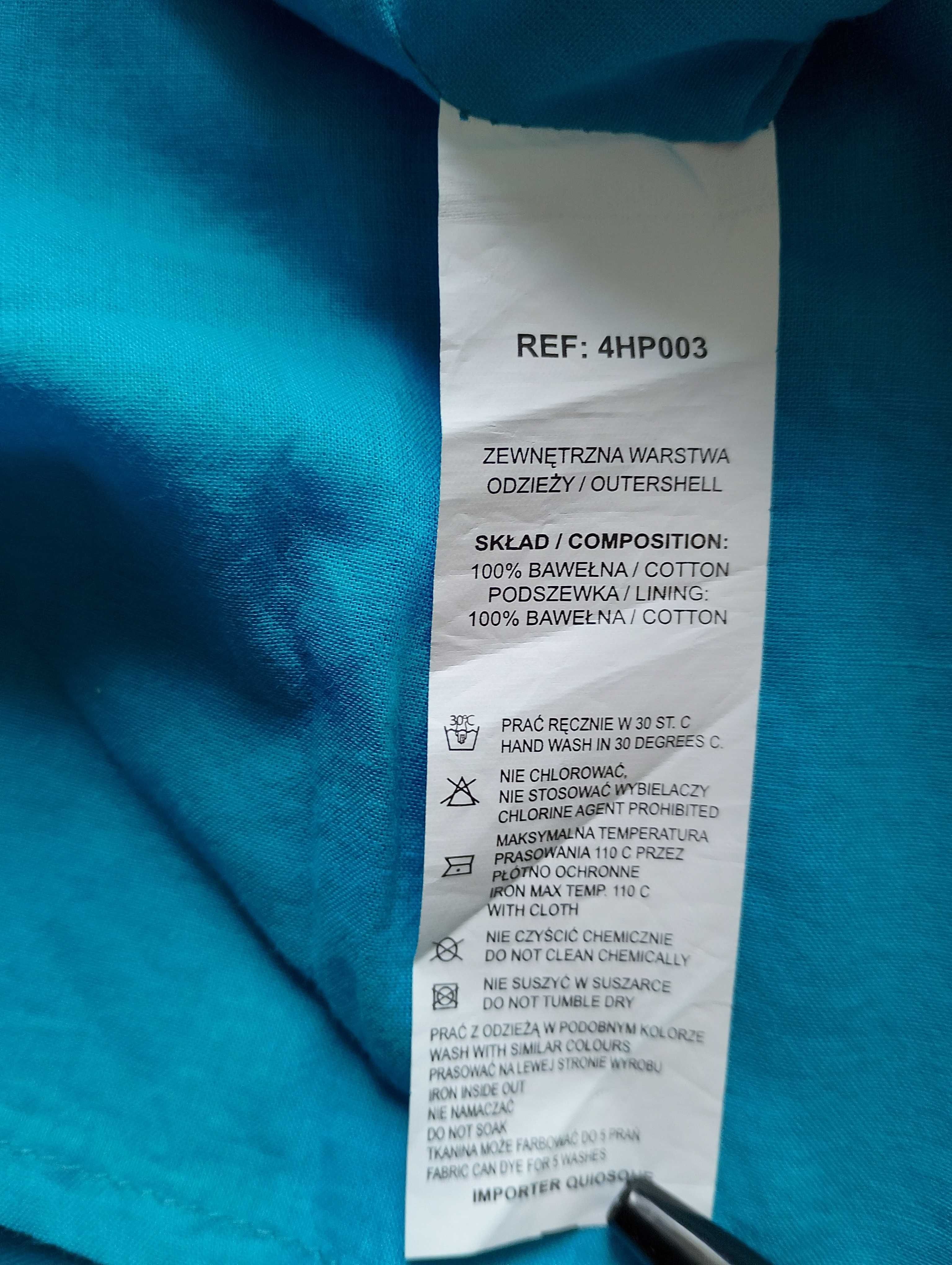 Moja garderoba. Niebieska sukienka - 100% bawełna.
