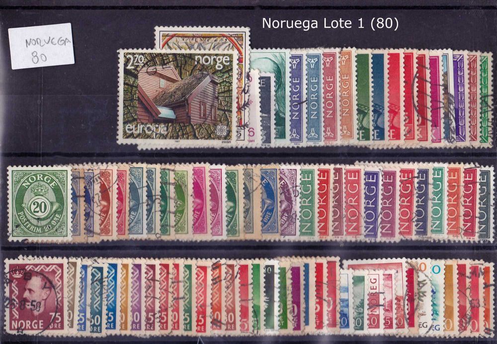 Noruega 80 selos postais