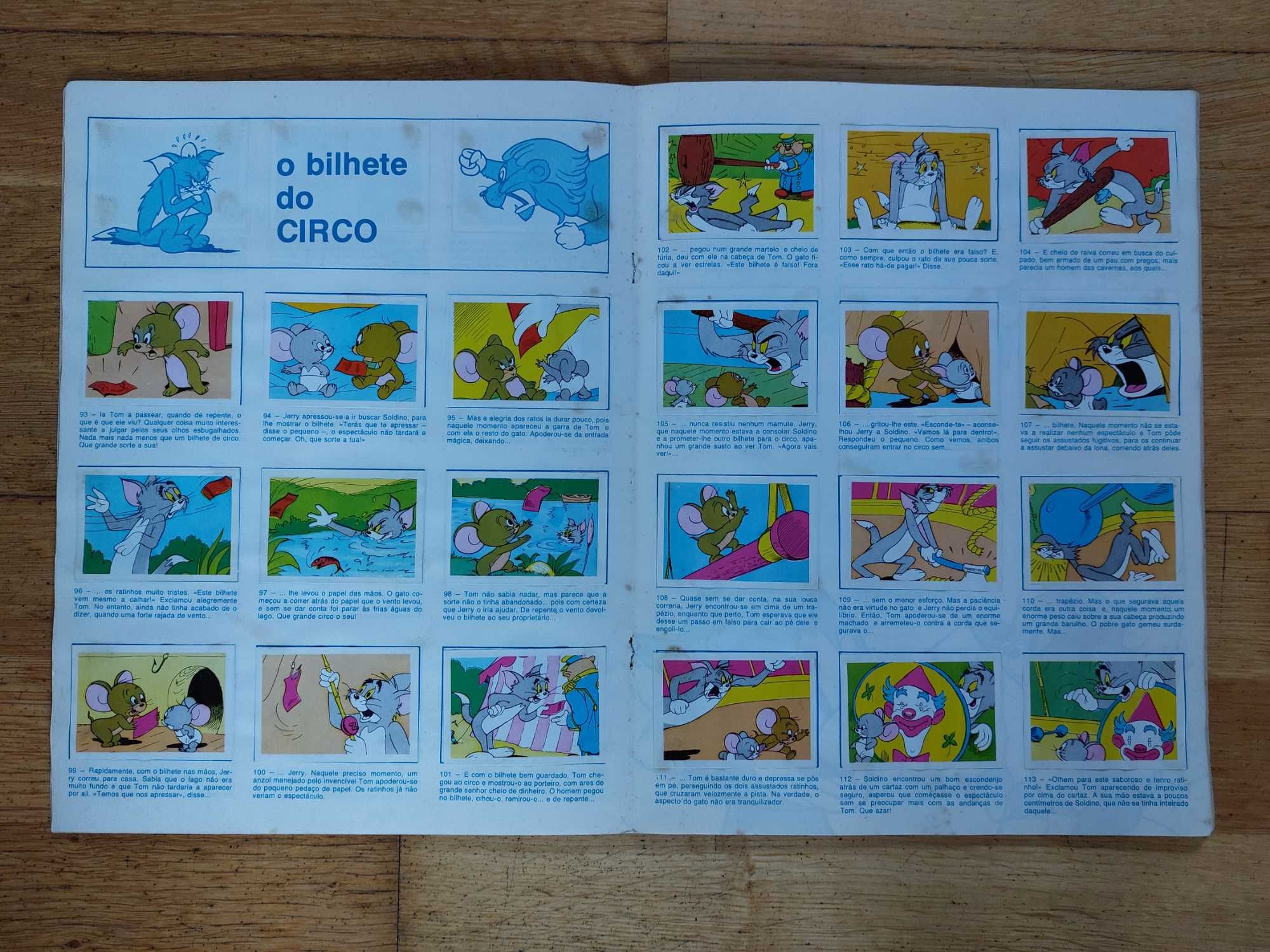 Caderneta de cromos "Tom e Jerry" - Completa