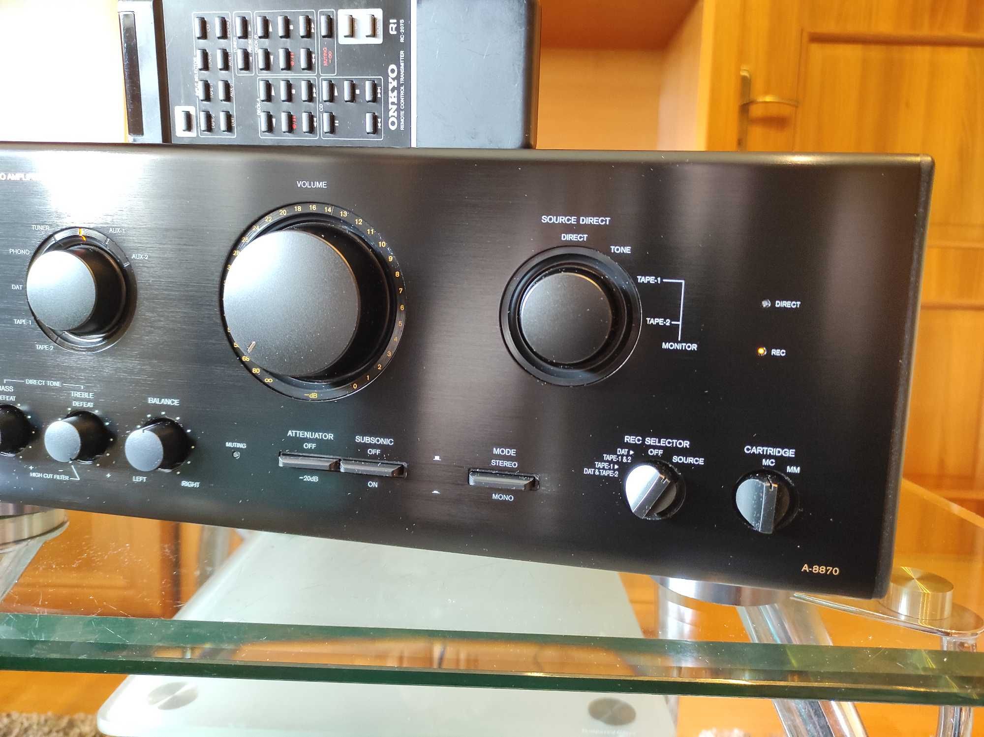 Wzmacniacz ONKYO A-8870 + pilot i instrukcja