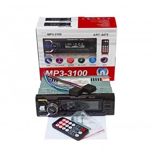 Автомагнитола 3100 ISO+FM+USB+AUX+Bluetooth 4x50W 1Din с пультом