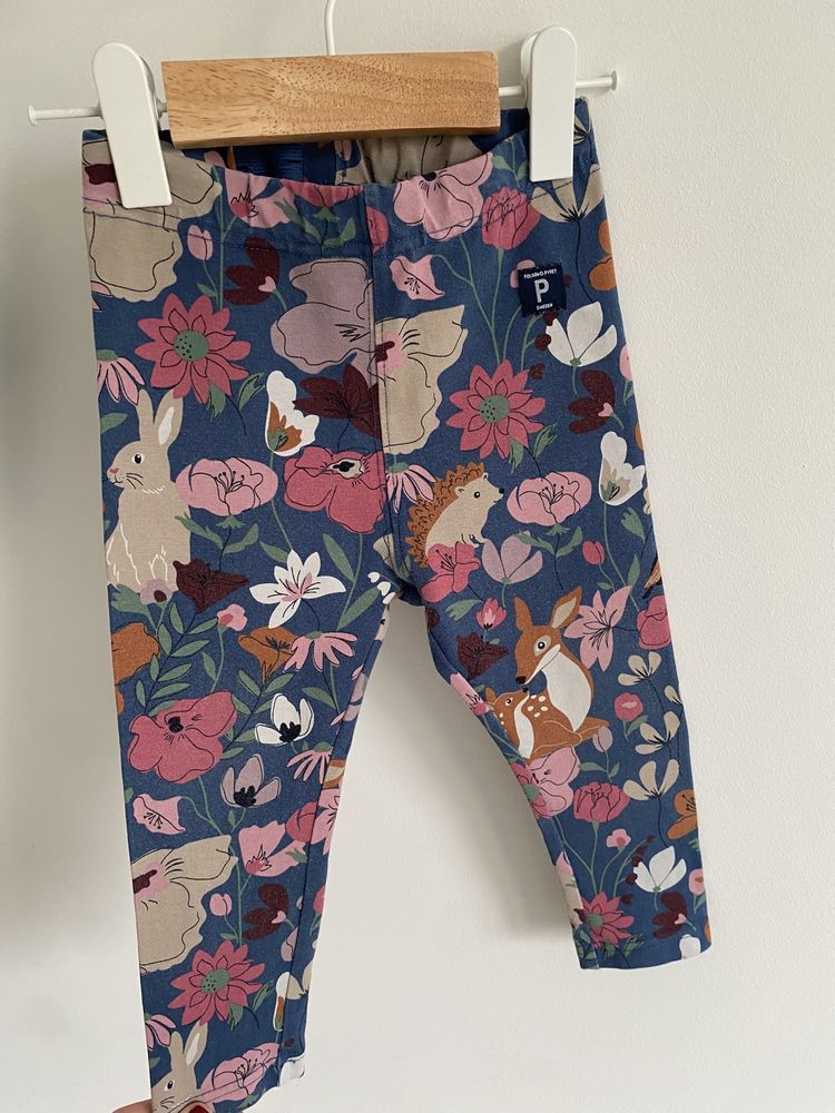 Legginsy polarn o. Pyret 86 w króliki jeże