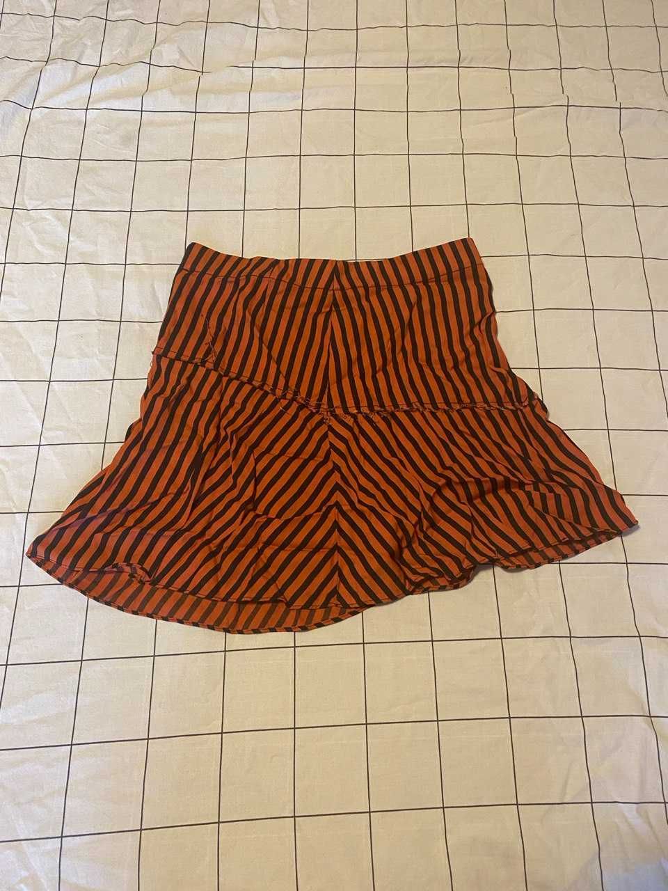 Bimba y Lola striped orange mini skirt