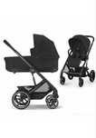Універсальна коляска 2в1 - Cybex Balios S Lux Moon Black (Чорний)