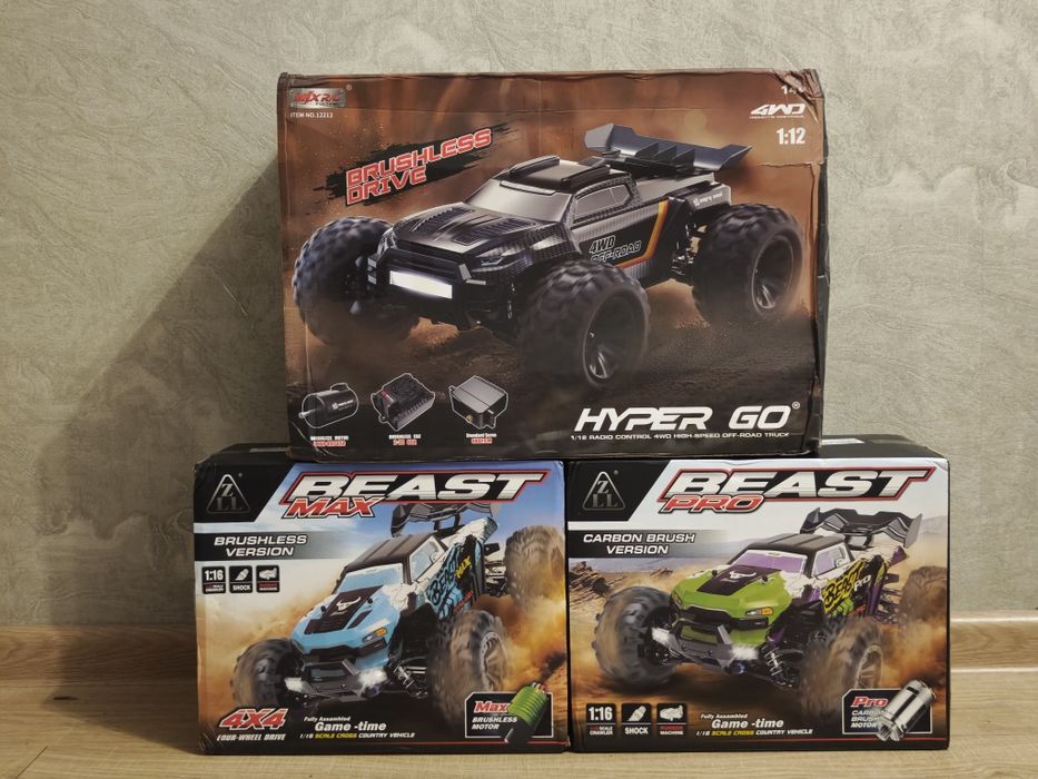 HYPER GO MJX 12212 60км/ч 2000mah 3S, SG116 PRO/ MAX 50-80км/ч 1300mah