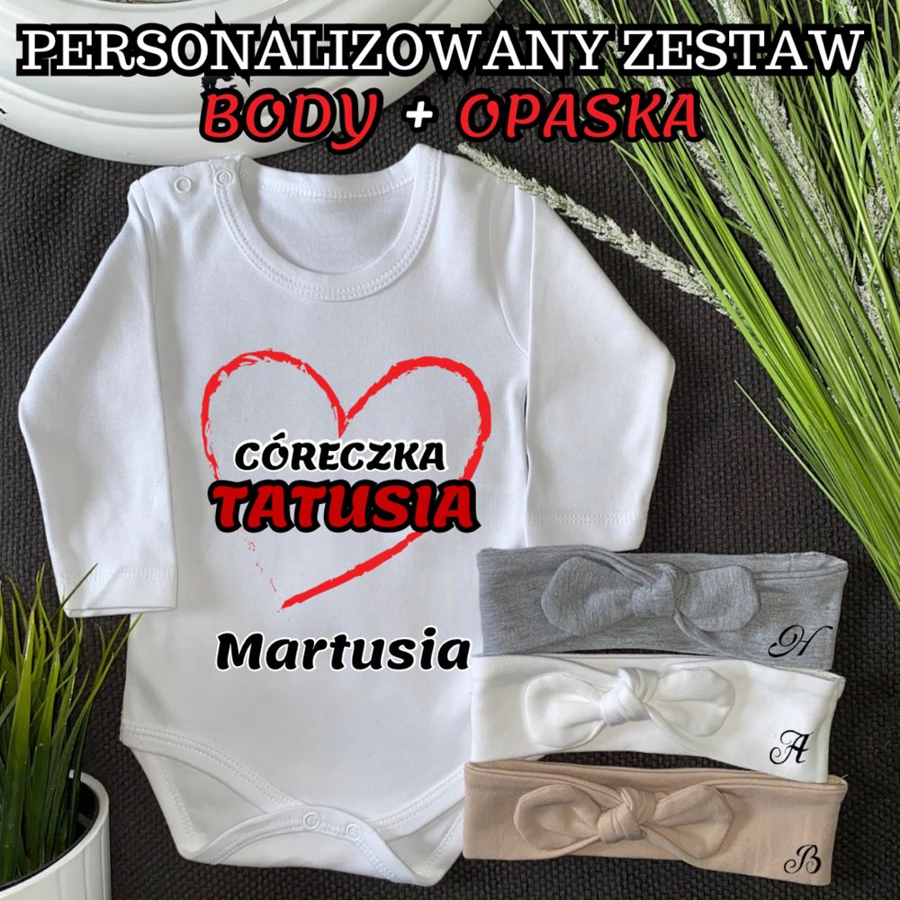 Personalizowany Zestaw Body+Opaska