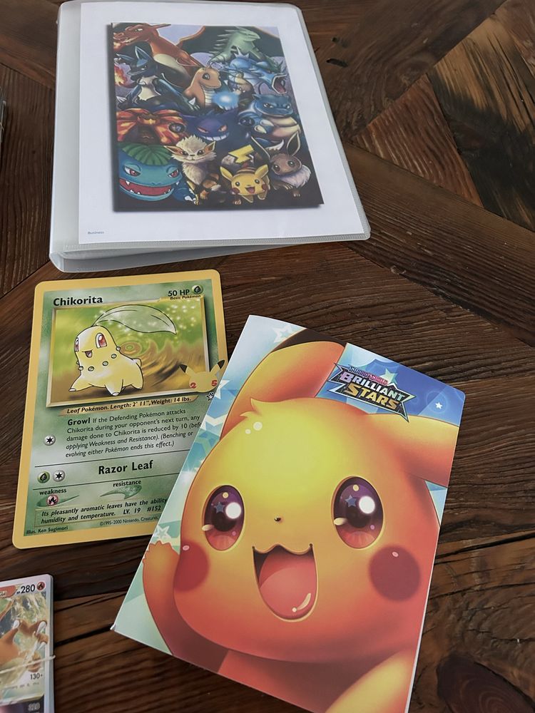 Karty pokemon - 757 sztuk + 1 duża limitowana karta + 2 albumy