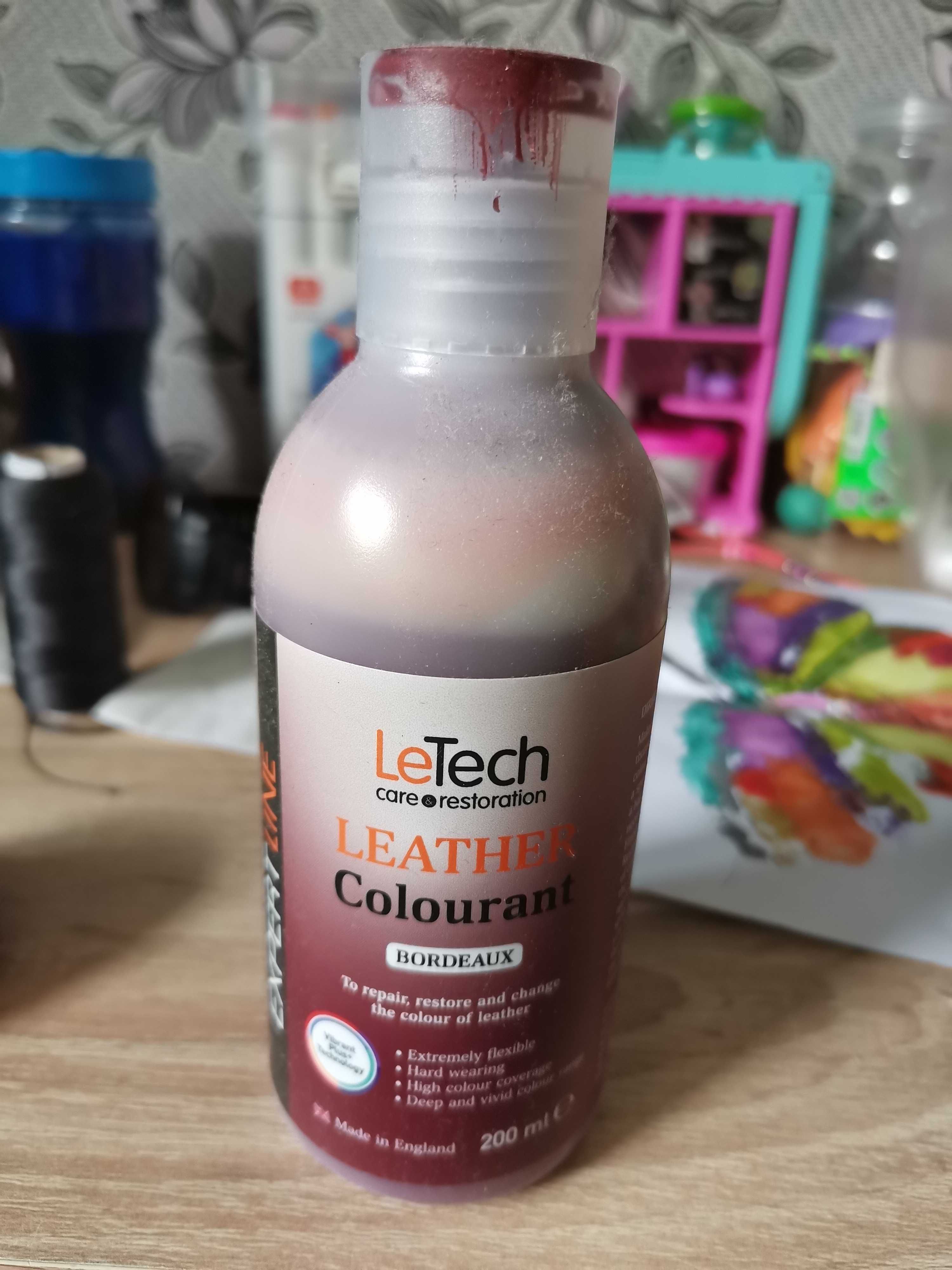 Фарба для шкіри Letech Leather colourant expert line бордо 200 мл