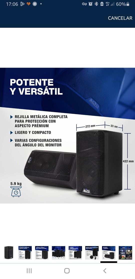 Coluna amplificada Alto tx408