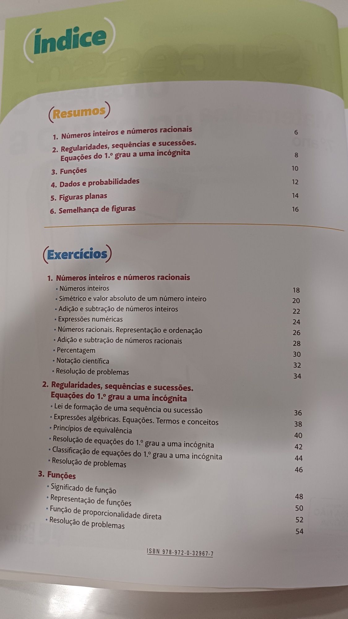 Caderno de exercícios "Sucesso nos testes Matemática 7"