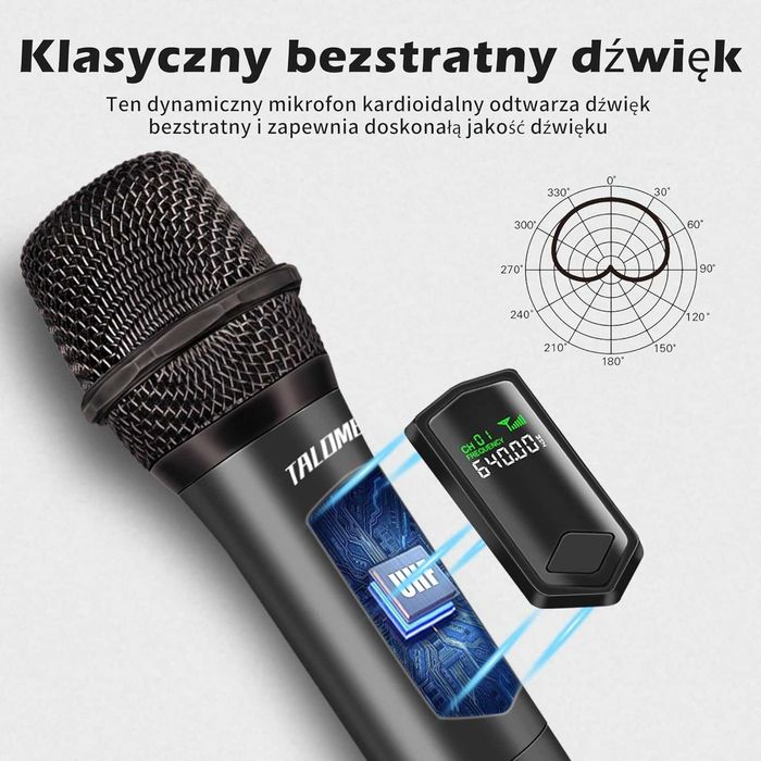 Talomen Bezprzewodowy Mikrofon,Przenośny Bezprzewodowy KD60