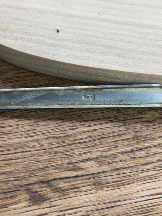 Stara aluminiowa łyżka do odcedzania szumowin z rosołu PRL 184
