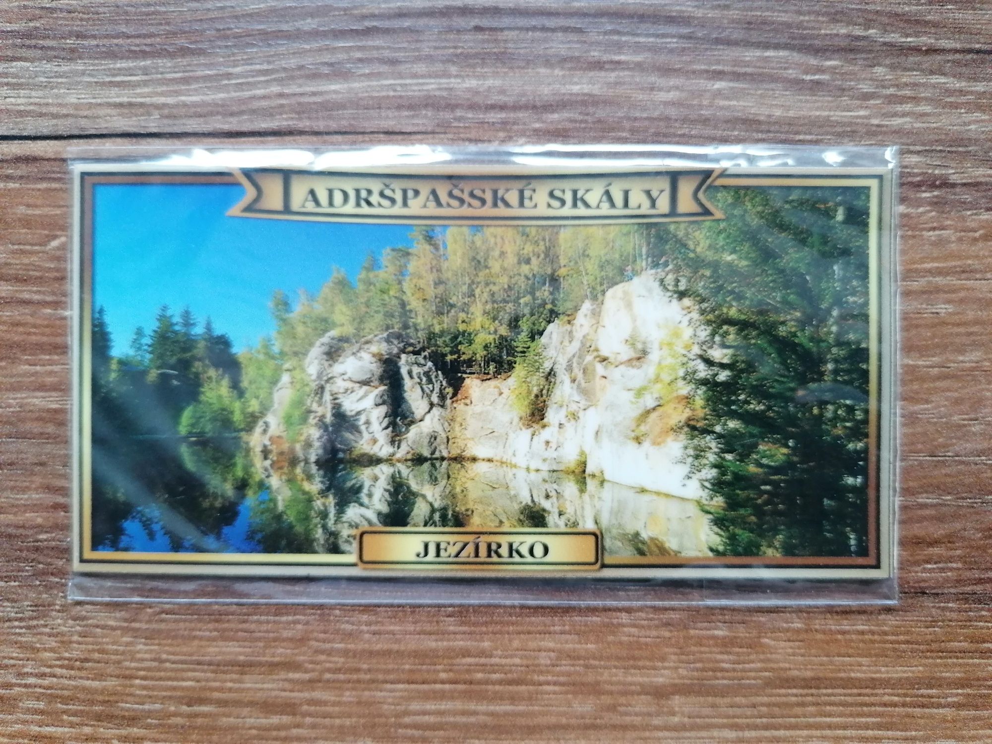 Magnes na lodówkę - Czechy - Adrspasske Skaly - Jezirko