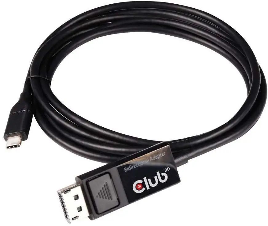 club3d cac-1557 usb c displayport 1.4 czarny długość kabla 1.8 m