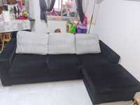 Sofa preto e cinza