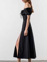 платье сарафан сукня черное миди длинное вечернее выпускное